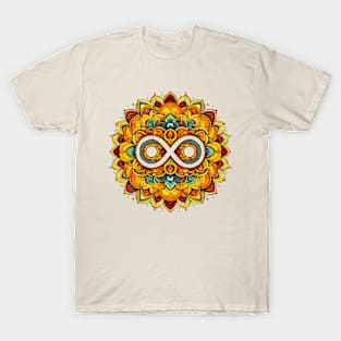 Mandala Orange Yellow Green 1 T-Shirt